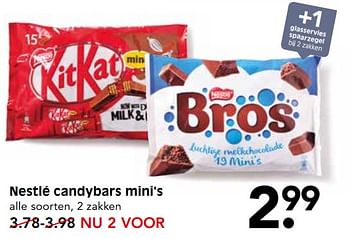 Aanbiedingen Nestlé candybars mini`s - Nestlé - Geldig van 11/06/2017 tot 17/06/2017 bij Em-té