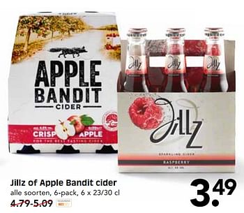 Aanbiedingen Jillz of apple bandit cider - Huismerk - Em-té - Geldig van 11/06/2017 tot 17/06/2017 bij Em-té