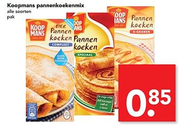 Aanbiedingen Koopmans pannenkoekenmix - Koopmans - Geldig van 11/06/2017 tot 17/06/2017 bij Deen Supermarkten