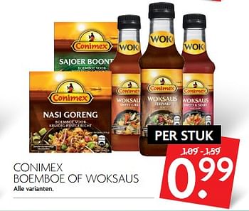 Aanbiedingen Conimex boemboe of woksaus - Conimex - Geldig van 11/06/2017 tot 17/06/2017 bij Deka Markt