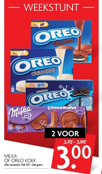 Aanbiedingen Milka of oreo koek - Huismerk - Deka Markt - Geldig van 11/06/2017 tot 17/06/2017 bij Deka Markt