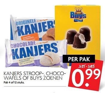 Aanbiedingen Kanjers stroop-, choco- wafels of buys zoenen - Huismerk - Deka Markt - Geldig van 11/06/2017 tot 17/06/2017 bij Deka Markt