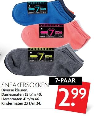 Aanbiedingen Sneakersokken - Huismerk - Deka Markt - Geldig van 11/06/2017 tot 17/06/2017 bij Deka Markt