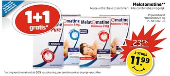 Aanbiedingen Melatomatine - Melatomatine - Geldig van 13/06/2017 tot 18/06/2017 bij Trekpleister
