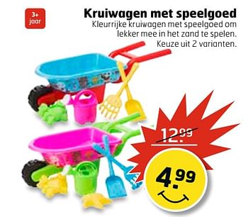 Aanbiedingen Kruiwagen met speelgoed - Huismerk - Trekpleister - Geldig van 13/06/2017 tot 18/06/2017 bij Trekpleister