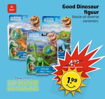 Aanbiedingen Good dinosaur figuur - The Good Dinosaur - Geldig van 13/06/2017 tot 18/06/2017 bij Trekpleister