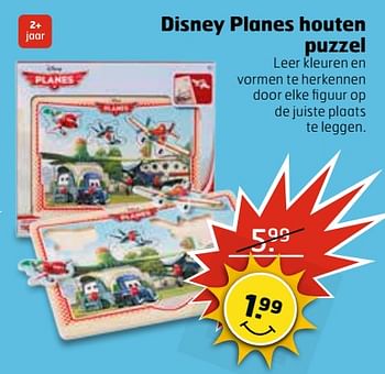 Aanbiedingen Disney planes houten puzzel - Huismerk - Trekpleister - Geldig van 13/06/2017 tot 18/06/2017 bij Trekpleister