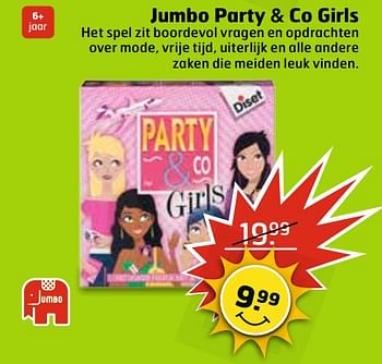 Aanbiedingen Jumbo party + co girls - Jumbo - Geldig van 13/06/2017 tot 18/06/2017 bij Trekpleister