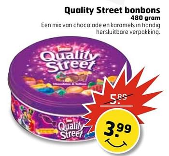 Aanbiedingen Quality street bonbons - Nestlé - Geldig van 13/06/2017 tot 18/06/2017 bij Trekpleister