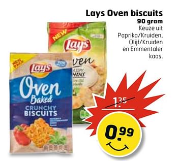Aanbiedingen Lays oven biscuits - Lay's - Geldig van 13/06/2017 tot 18/06/2017 bij Trekpleister