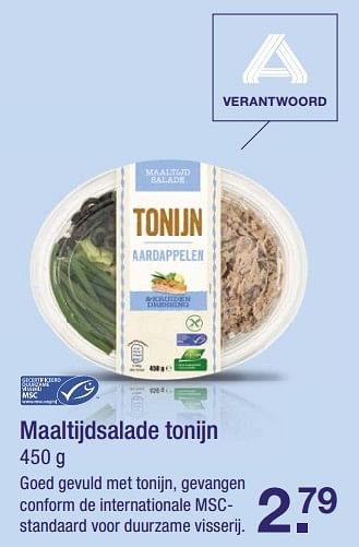 Aanbiedingen Maaltijdsalade tonijn - Huismerk - Aldi - Geldig van 11/06/2017 tot 18/06/2017 bij Aldi