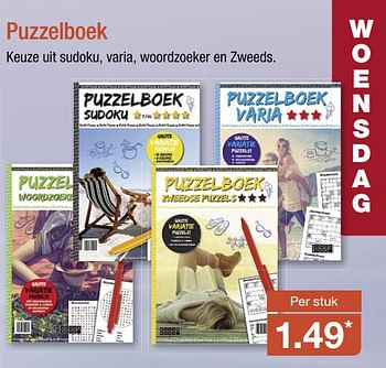 Aanbiedingen Puzzelboek - Huismerk - Aldi - Geldig van 11/06/2017 tot 18/06/2017 bij Aldi