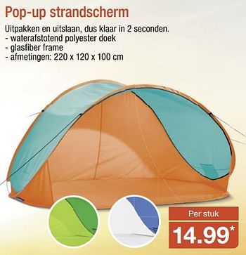 Aanbiedingen Pop-up strandscherm - Huismerk - Aldi - Geldig van 11/06/2017 tot 18/06/2017 bij Aldi