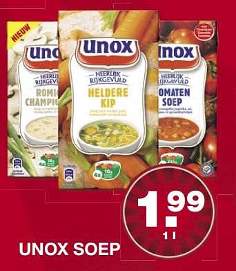 Aanbiedingen Unox soep - Unox - Geldig van 11/06/2017 tot 18/06/2017 bij Aldi