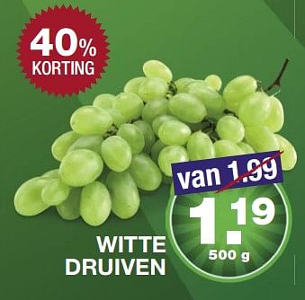 Aanbiedingen Witte druiven - Huismerk - Aldi - Geldig van 11/06/2017 tot 18/06/2017 bij Aldi