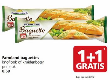 Aanbiedingen Farmland baguettes - Farmland - Geldig van 12/06/2017 tot 18/06/2017 bij Jan Linders