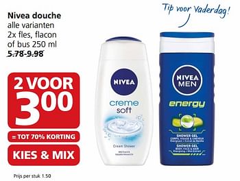 Aanbiedingen Nivea douche - Nivea - Geldig van 12/06/2017 tot 18/06/2017 bij Jan Linders