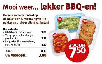 Aanbiedingen Filetsteaks,voorgegaarde hamburgers,pangasiusfilet tuinkruiden - Huismerk - Jan Linders - Geldig van 12/06/2017 tot 18/06/2017 bij Jan Linders