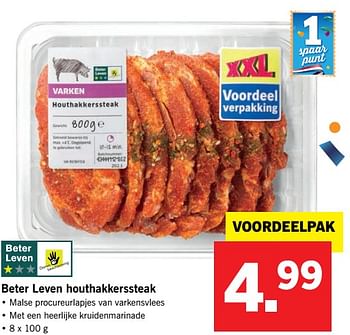 Aanbiedingen Beter leven houthakkerssteak - Huismerk - Lidl - Geldig van 12/06/2017 tot 18/06/2017 bij Lidl