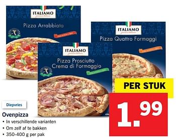 Aanbiedingen Ovenpizza - Italiamo - Geldig van 12/06/2017 tot 18/06/2017 bij Lidl