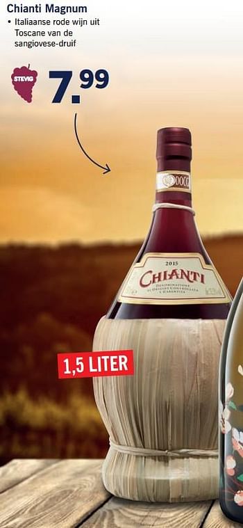 Aanbiedingen Chianti magnum - Rode wijnen - Geldig van 12/06/2017 tot 18/06/2017 bij Lidl