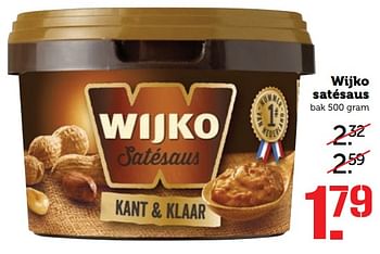 Aanbiedingen Wijko satésaus - Wijko - Geldig van 12/06/2017 tot 18/06/2017 bij Coop