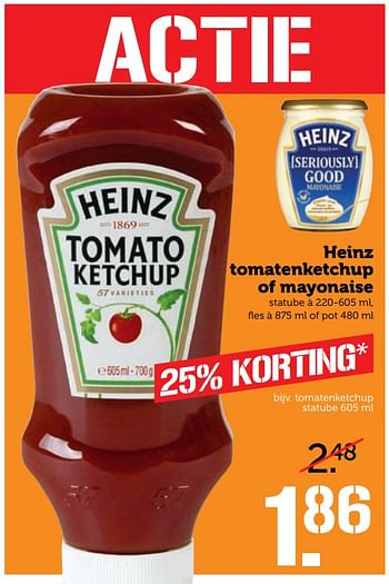 Aanbiedingen Heinz tomatenketchup of mayonaise - Heinz - Geldig van 12/06/2017 tot 18/06/2017 bij Coop
