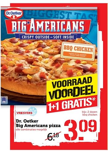 Aanbiedingen Dr. oetker big americans pizza - Dr. Oetker - Geldig van 12/06/2017 tot 18/06/2017 bij Coop