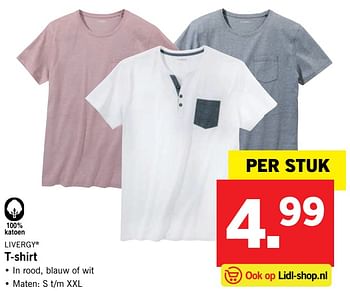 Aanbiedingen T-shirt - Livergy - Geldig van 12/06/2017 tot 18/06/2017 bij Lidl
