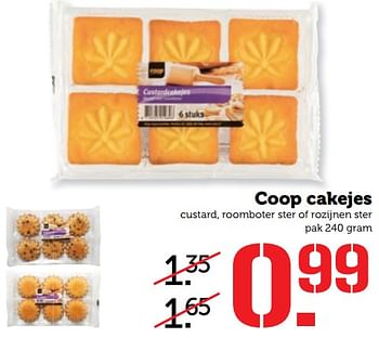 Aanbiedingen Coop cakejes - Huismerk - Coop - Geldig van 12/06/2017 tot 18/06/2017 bij Coop