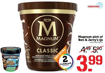 Aanbiedingen Magnum pint of ben + jerry`s ijs - Huismerk - Coop - Geldig van 12/06/2017 tot 18/06/2017 bij Coop