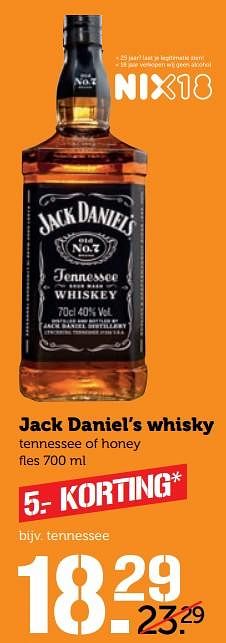 Aanbiedingen Jack daniel`s whisky - Jack Daniel's - Geldig van 12/06/2017 tot 18/06/2017 bij Coop