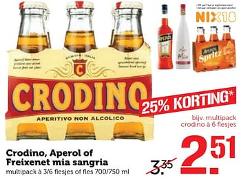 Aanbiedingen Multipack crodino - Crodino - Geldig van 12/06/2017 tot 18/06/2017 bij Coop