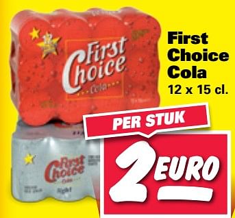 Aanbiedingen First choice cola - First choice - Geldig van 12/06/2017 tot 18/06/2017 bij Nettorama