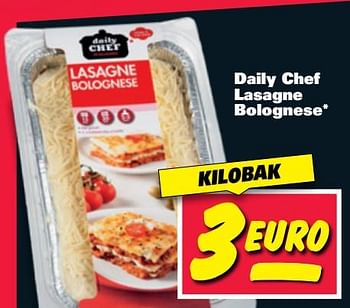 Aanbiedingen Daily chef lasagne bolognese - Daily chef - Geldig van 12/06/2017 tot 18/06/2017 bij Nettorama