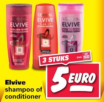Aanbiedingen Elvive shampoo of conditioner - L'Oreal Paris - Geldig van 12/06/2017 tot 18/06/2017 bij Nettorama