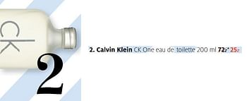 Aanbiedingen Calvin klein ck one eau de toilette - Calvin Klein - Geldig van 12/06/2017 tot 18/06/2017 bij Etos