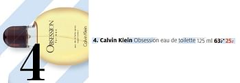 Aanbiedingen Calvin klein obsession eau de toilette - Calvin Klein - Geldig van 12/06/2017 tot 18/06/2017 bij Etos