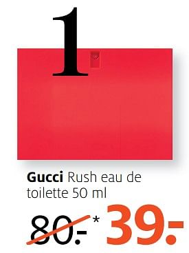 Aanbiedingen Gucci rush eau de toilette - Gucci - Geldig van 12/06/2017 tot 18/06/2017 bij Etos