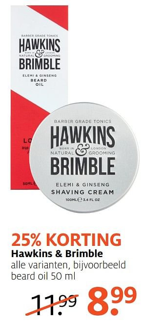 Aanbiedingen Hawkins + brimble - Hawkins &amp; Brimble - Geldig van 12/06/2017 tot 18/06/2017 bij Etos