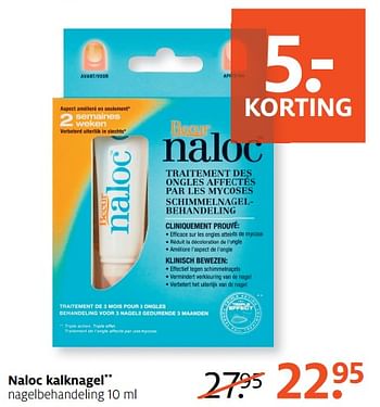 Aanbiedingen Naloc kalknagel - Naloc - Geldig van 12/06/2017 tot 18/06/2017 bij Etos