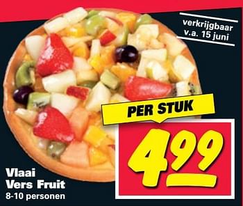 Aanbiedingen Vlaai vers fruit - Huismerk - Nettorama - Geldig van 12/06/2017 tot 18/06/2017 bij Nettorama