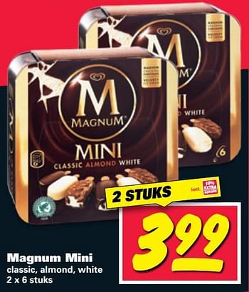 Aanbiedingen Magnum mini classic, almond, white - Ola - Geldig van 12/06/2017 tot 18/06/2017 bij Nettorama