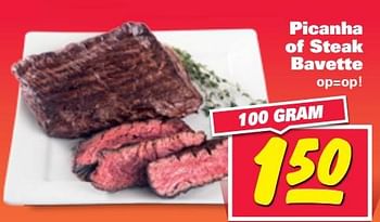 Aanbiedingen Picanha of steak bavette - Huismerk - Nettorama - Geldig van 12/06/2017 tot 18/06/2017 bij Nettorama