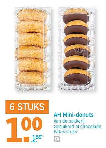 Aanbiedingen Ah mini-donuts - Huismerk - Albert Heijn - Geldig van 12/06/2017 tot 18/06/2017 bij Albert Heijn