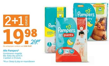 Aanbiedingen Baby-dry pants - Pampers - Geldig van 12/06/2017 tot 18/06/2017 bij Albert Heijn