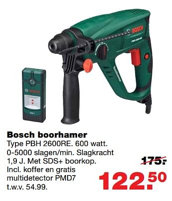 Aanbiedingen Bosch boorhamer pbh 2600re - Bosch - Geldig van 12/06/2017 tot 18/06/2017 bij Praxis