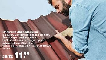 Aanbiedingen Onduvilla dakbedekking - Huismerk - Praxis - Geldig van 12/06/2017 tot 18/06/2017 bij Praxis