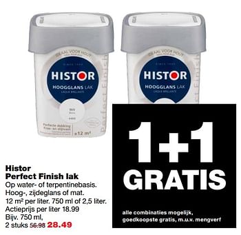 Aanbiedingen Histor perfect finish lak - Histor - Geldig van 12/06/2017 tot 18/06/2017 bij Praxis