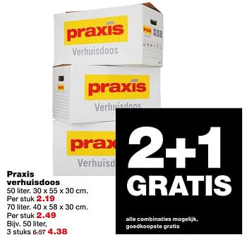 Aanbiedingen Praxis verhuisdoos - Huismerk - Praxis - Geldig van 12/06/2017 tot 18/06/2017 bij Praxis